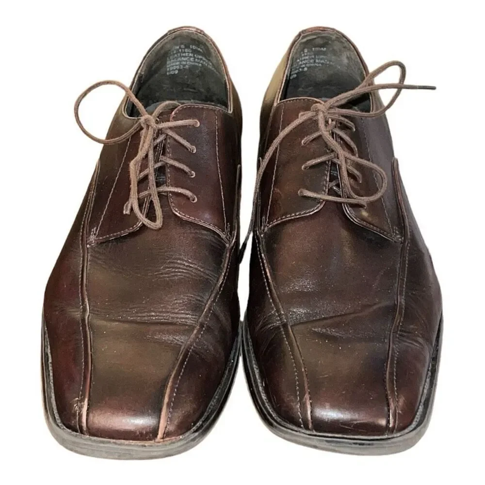 Stafford Signature Men's dress Shoes Size 81/2 M Braedon Dark Brown size 10.5